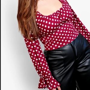 Polka dot blouse